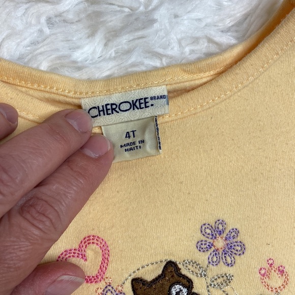 Cherokee Yellow Foxy Girl Long Sleeved Tee Shirt - Picture 4 of 5